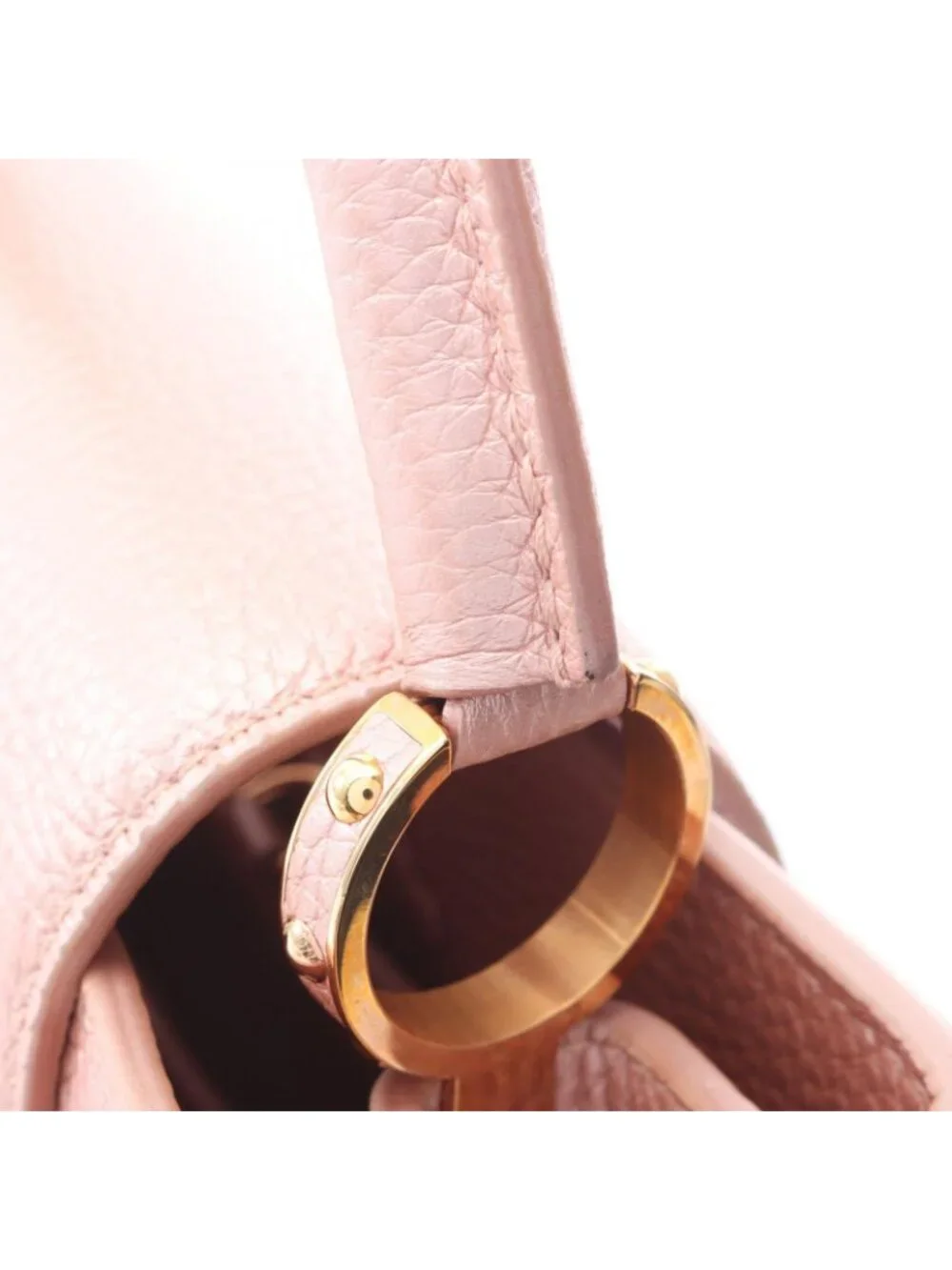 Louis Vuitton Handbag Capucines BB 2-Way Metallic Pink Leather